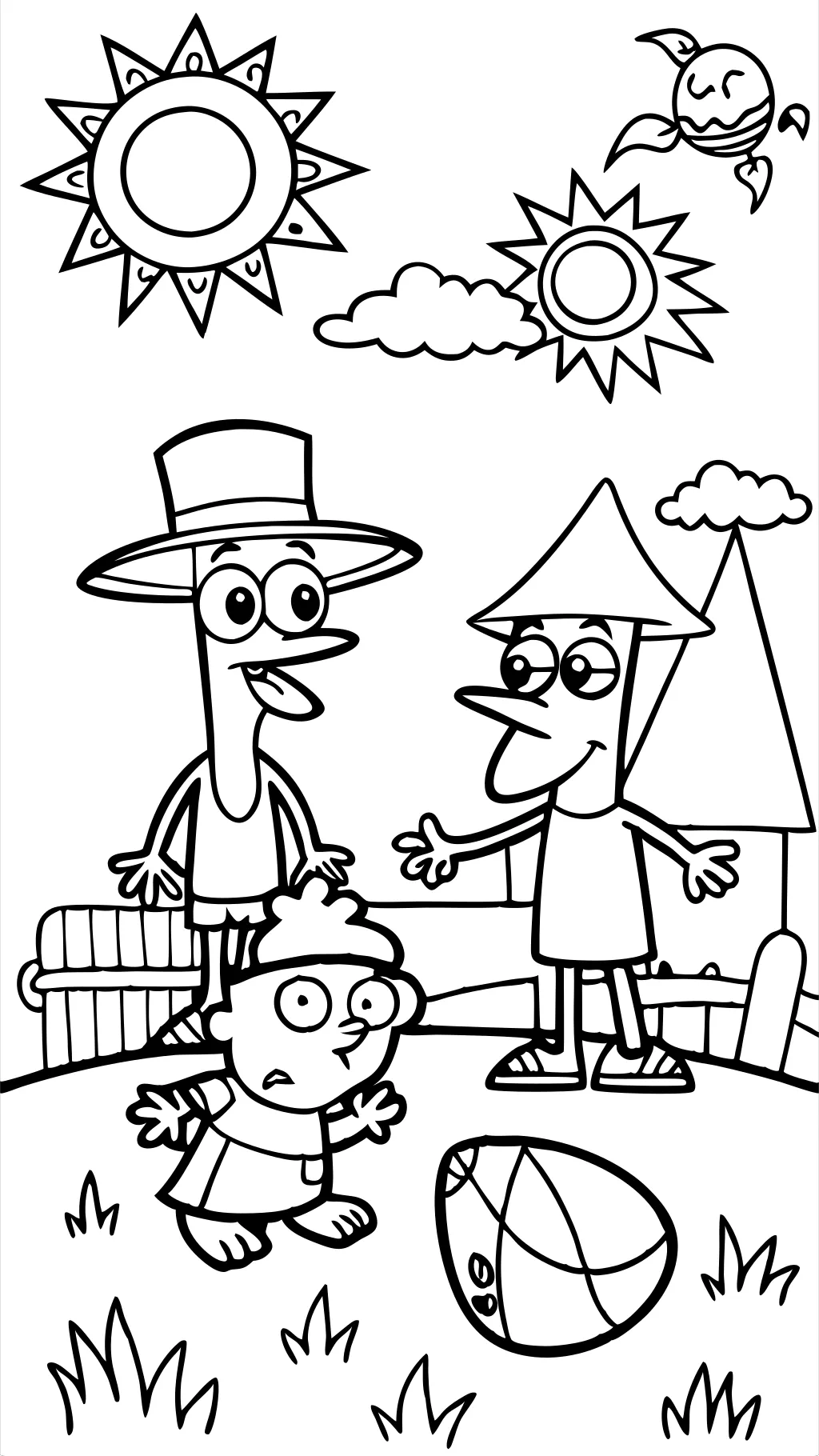 páginas para colorear de Phineas y Ferb